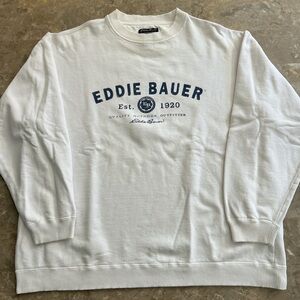 Vintage 2000s Eddie Bauer Est 1920 Logo Crewneck Sweatshirt L 27x29